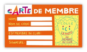 CLUB carte membre orange