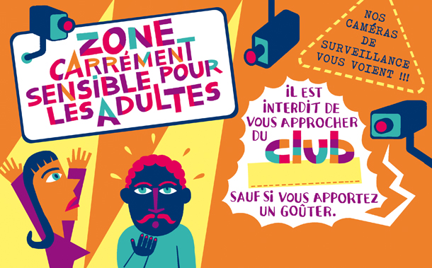 CLUB panneau zone sensible